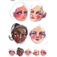 Jane Davenport Collage Sheets A4 Fresh Faced (8pcs) (CEJDCOL003)